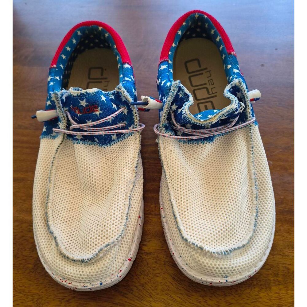 Hey Dude Wally Sox Tri American Pride shoes  patriotic design Hey Dude's America